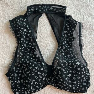 Victoria's Secret Black and Silver Star Bralette